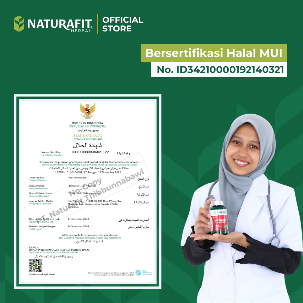 NATURAFIT Broncaps – Obat Herbal Paru | Atasi Flu, Batuk Menahun, Pilek, TBC, Asma, Radang Paru Paru, Sesak Nafas, & Detoks Rokok - Image 3